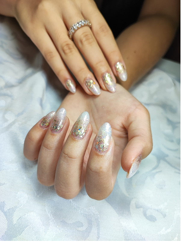 Alongamento de unhas finalizado